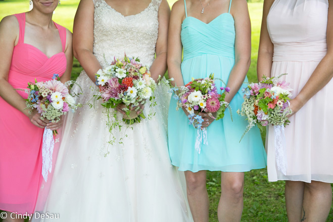 the bridesmaids bouquets